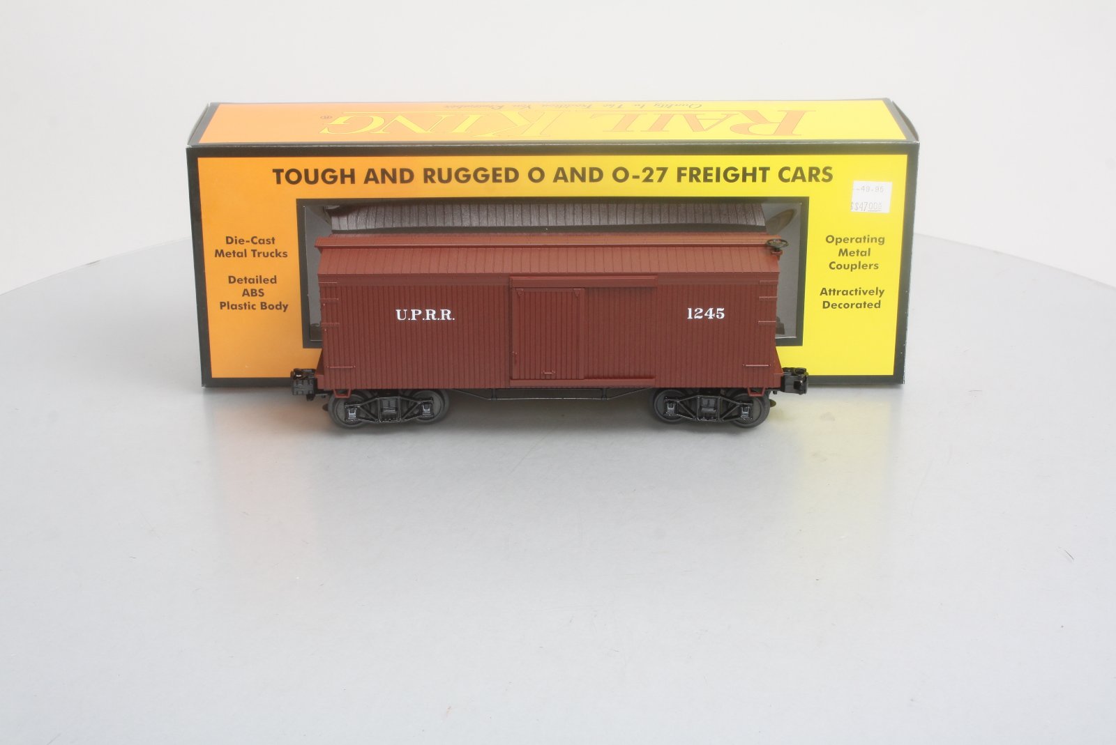 MTH 30-74795 O Union Pacific 34' Box Car (19th Century) Car No. 1245