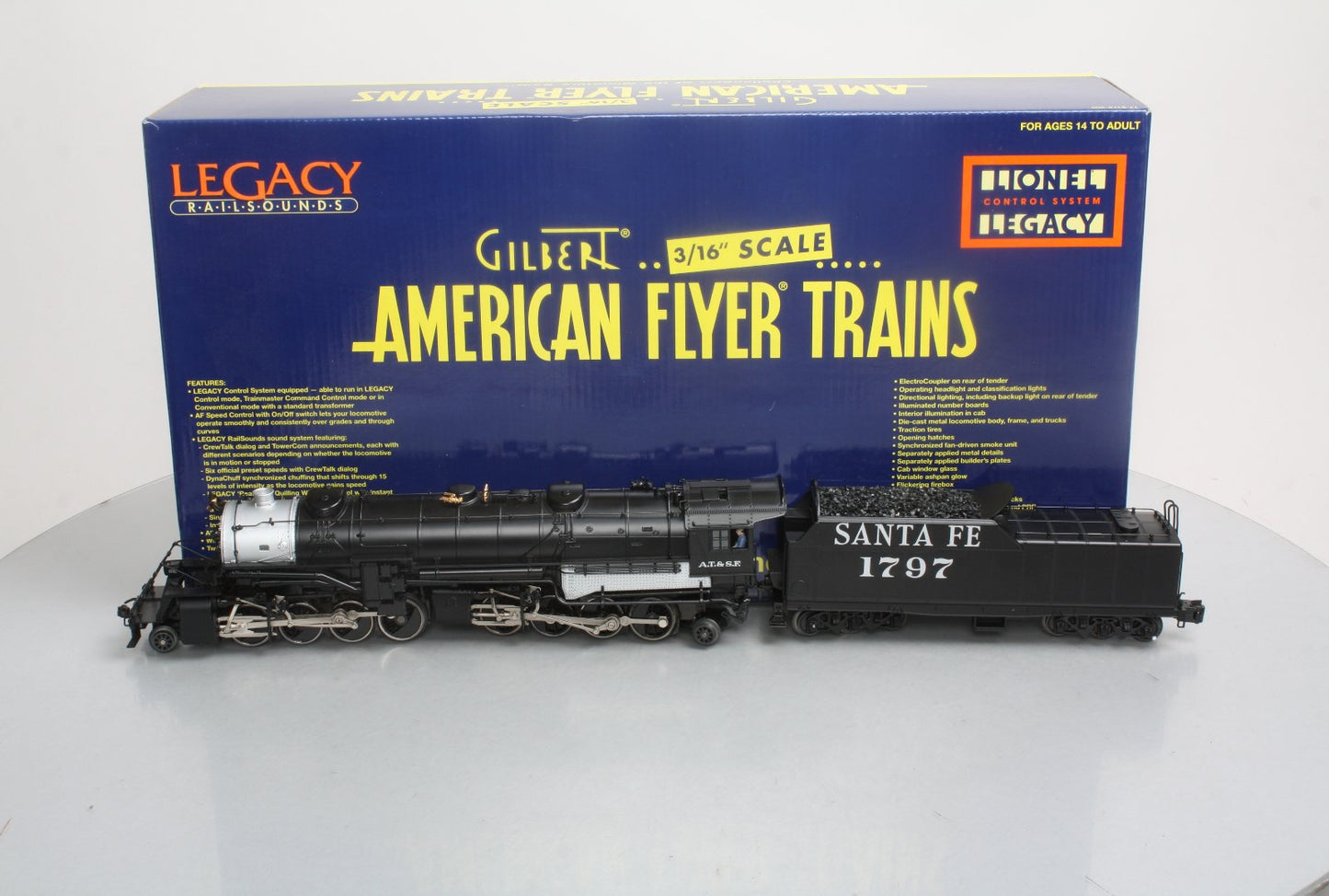 American Flyer 6-48197 S Scale Santa Fe Legacy 2-8-8-2 Steam Locomotive # 1797