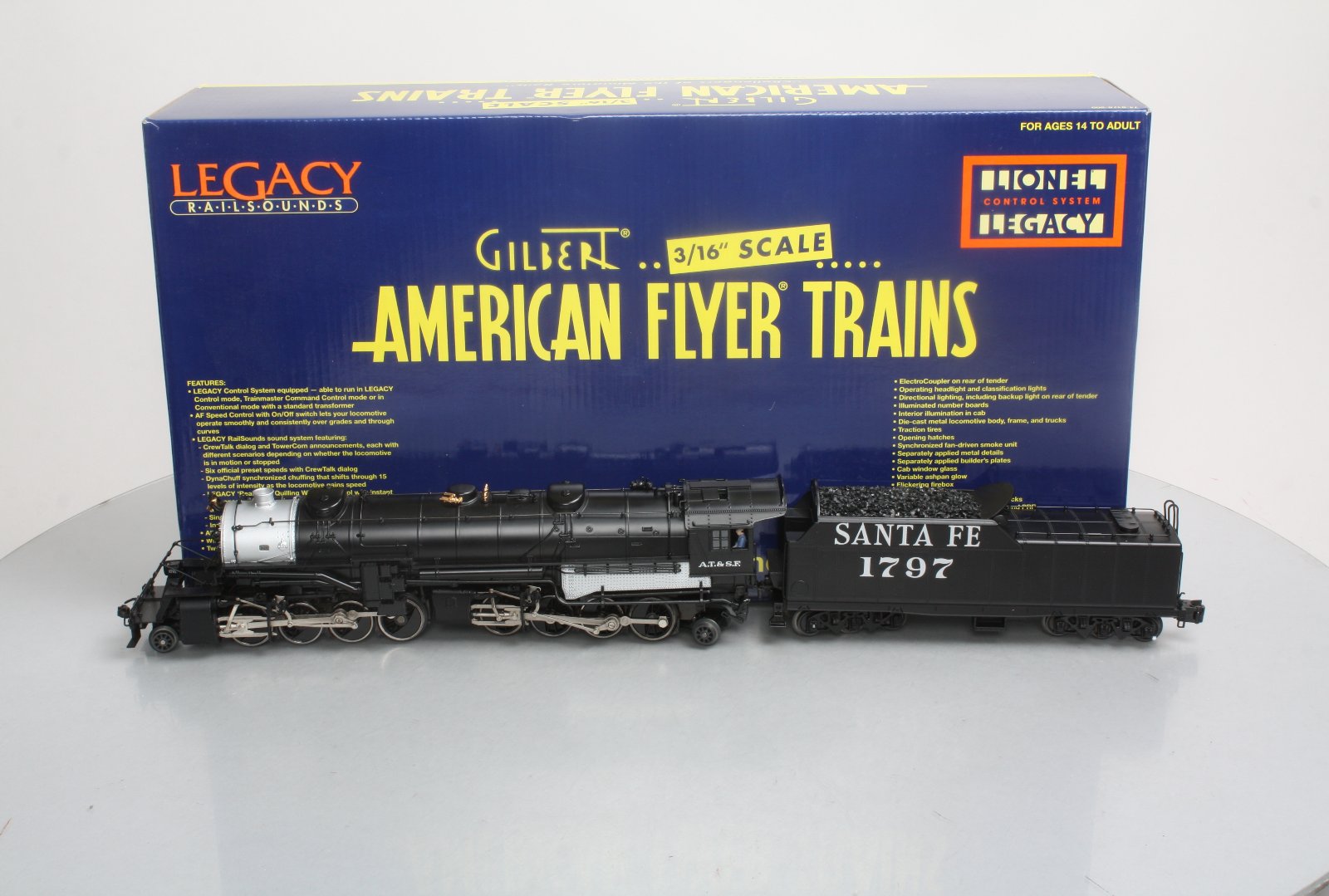American Flyer 6-48197 S Scale Santa Fe Legacy 2-8-8-2 Steam Locomotive # 1797