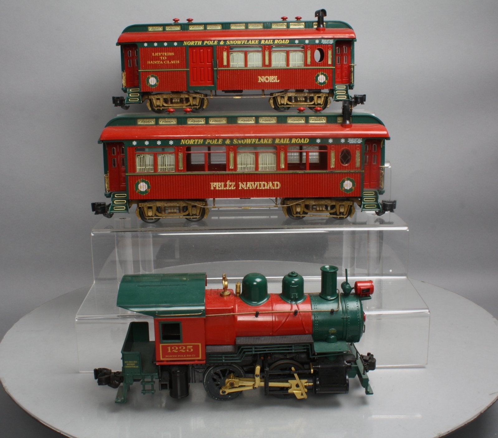Aristo-Craft 28025 Christmas 0-4-0T G Gauge Steam Freight Starter Train Set