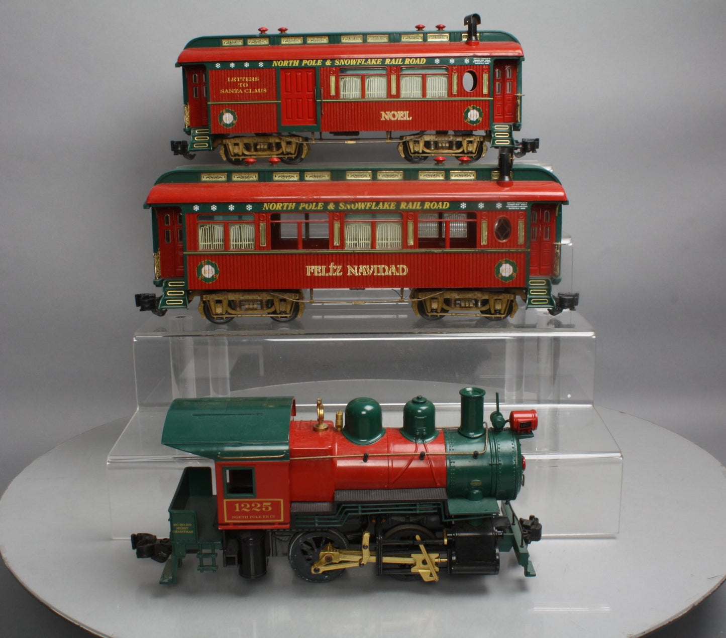 Aristo-Craft 28025 Christmas 0-4-0T G Gauge Steam Freight Starter Train Set