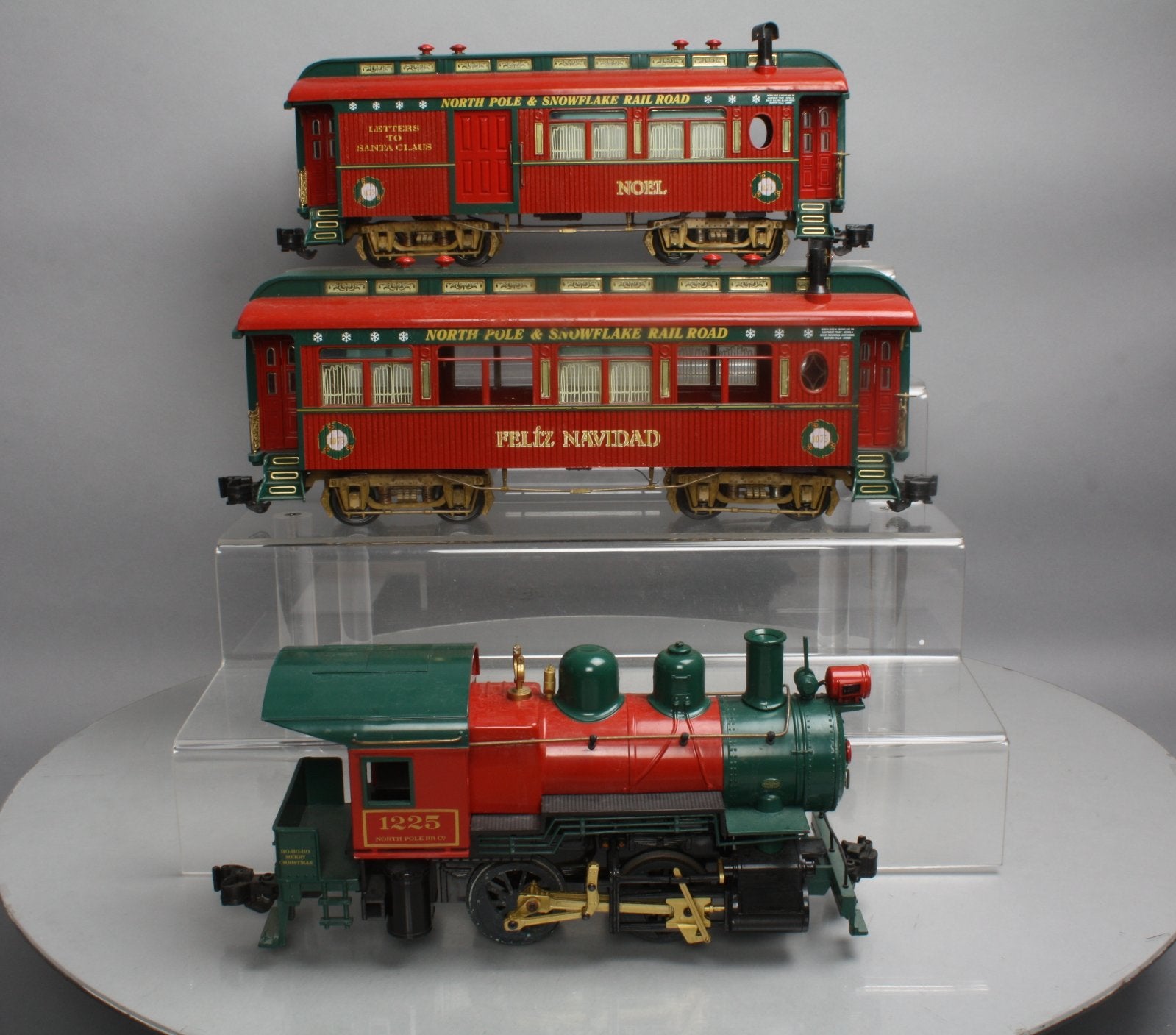 Aristo-Craft 28025 Christmas 0-4-0T G Gauge Steam Freight Starter Train Set