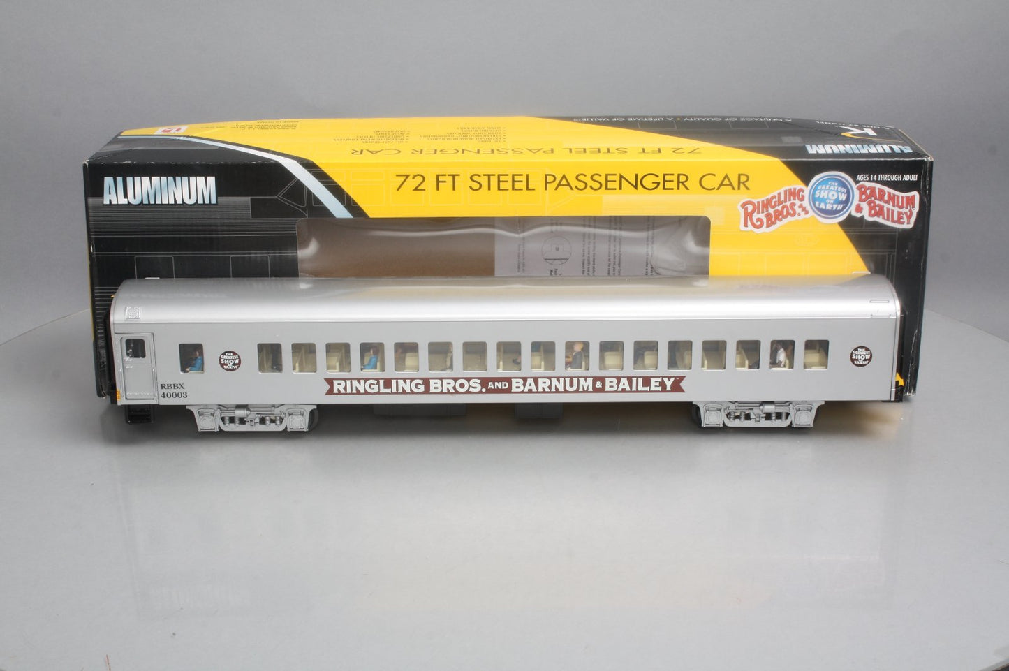 Lionel 6-22633 O-27 Ringling Brothers 18" Aluminum Coach #40003