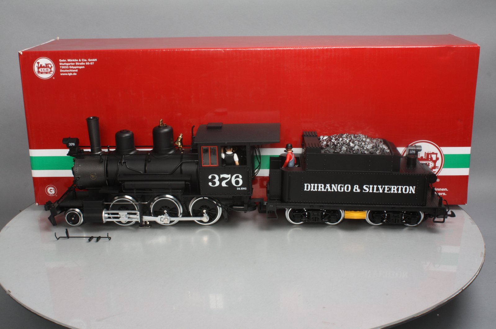 LGB 25196 Durango & Silverton Mogul Steam Locomotive & Tender #376