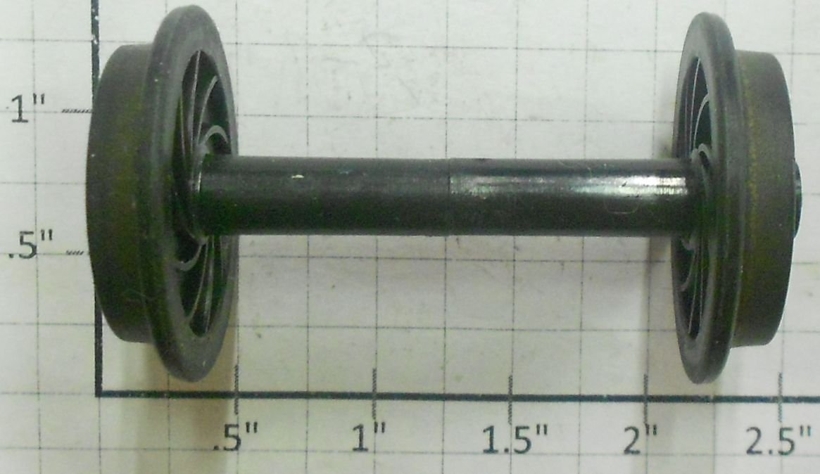 Acme 1001X-45 1.06" Small Black Plastic Wheel Set
