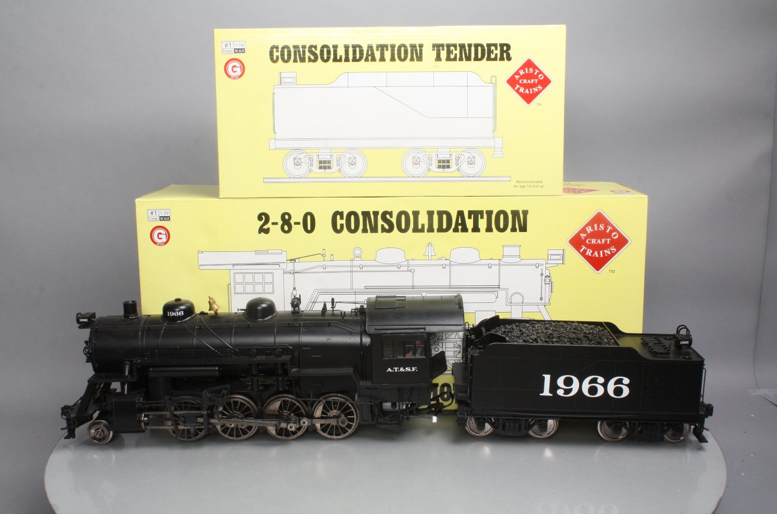 Aristo-Craft 20603 G Atchison Topeka Santa Fe 2-8-0 Consolidation Steam Loco