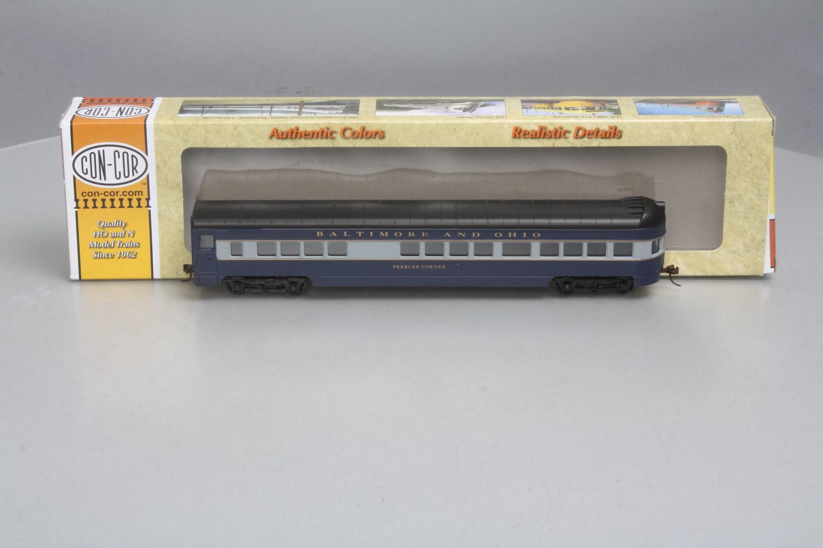 Con-Cor 19603 HO Baltimore & Ohio 72' Smooth-Side Observation Car