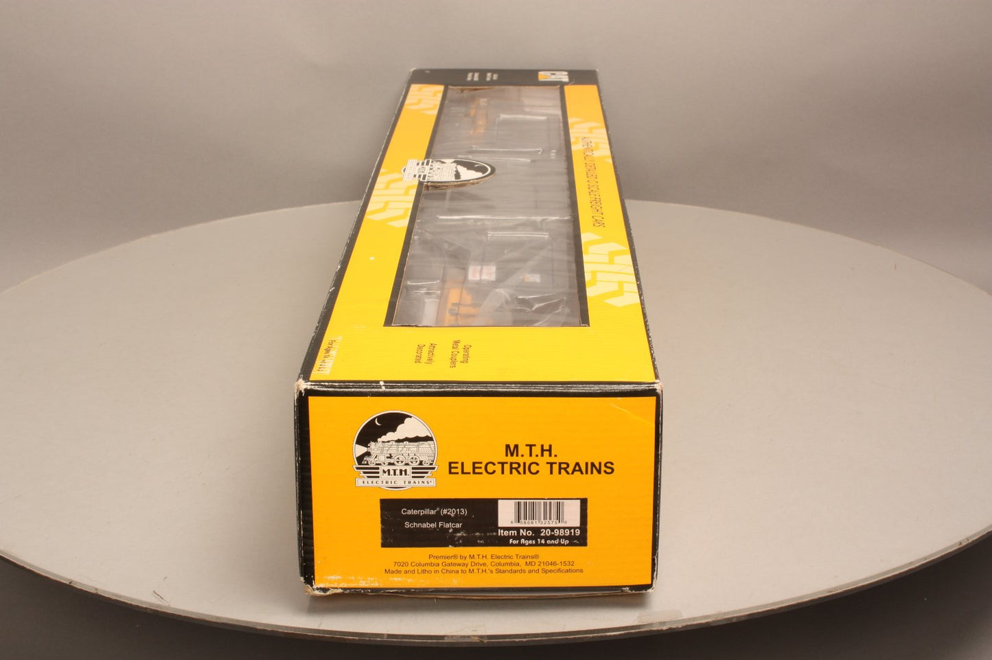 MTH 20-98919 O Caterpillar Schnabel Flatcar