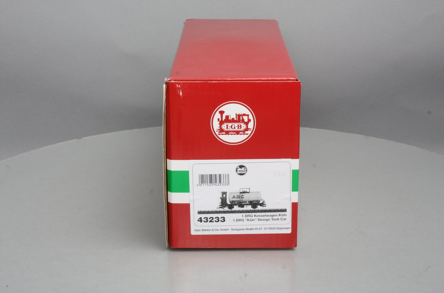 LGB 43233 DRG Koln Design Tank Car (Metal Wheels)