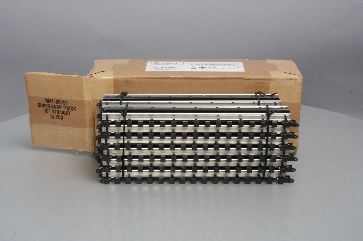 RMT 99751 O SuperSnap 10'' Straight Track Sections (Pack of 12)
