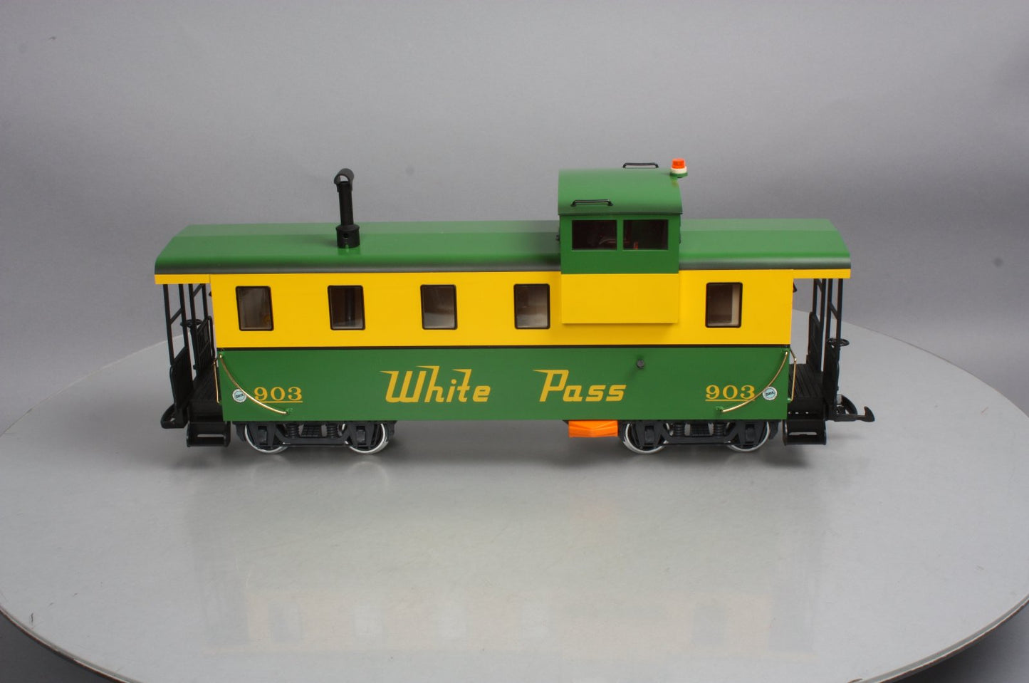 LGB 42792 G Scale White Pass Steel Caboose (Metal Wheels)