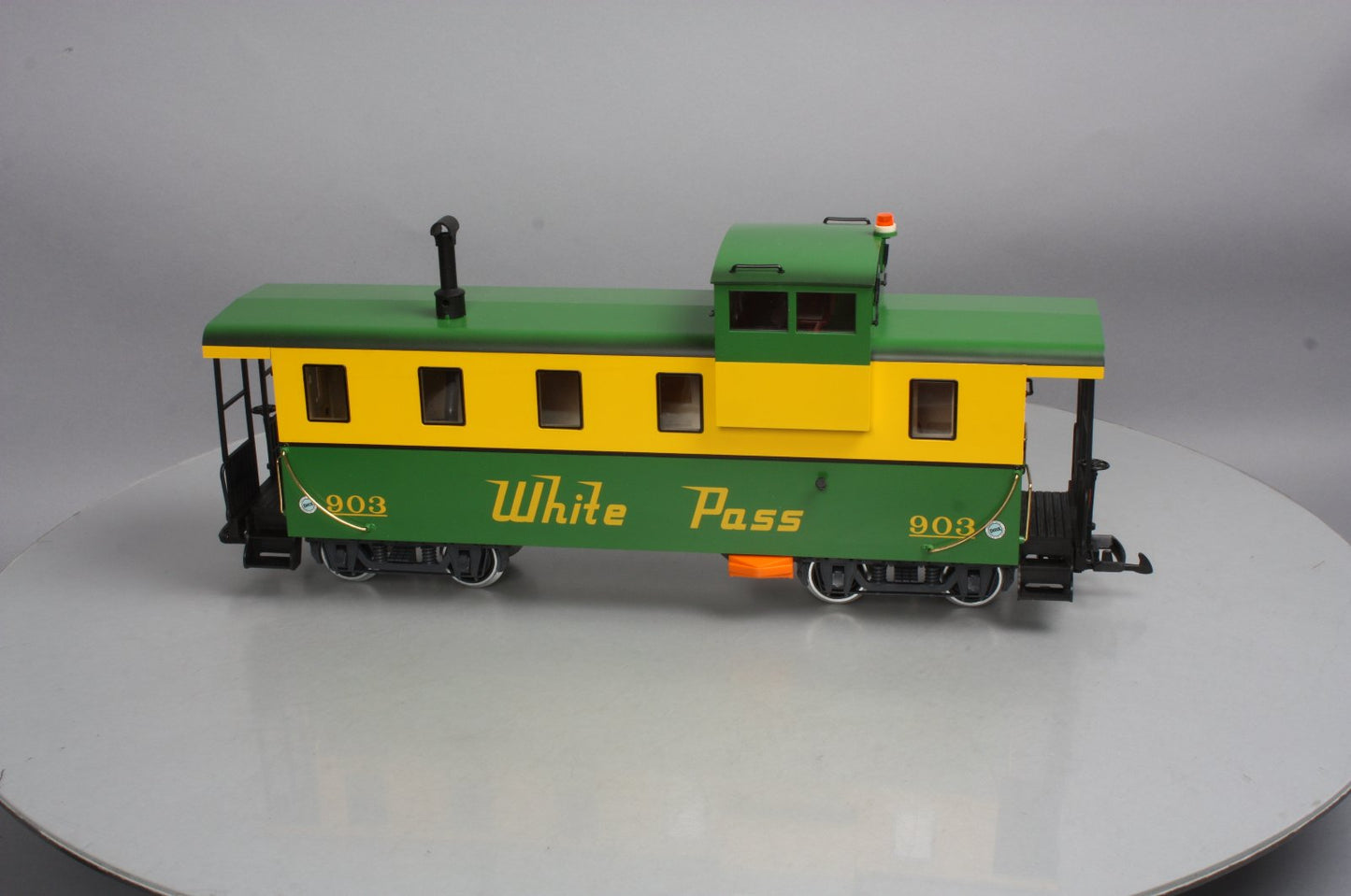 LGB 42792 G Scale White Pass Steel Caboose (Metal Wheels)