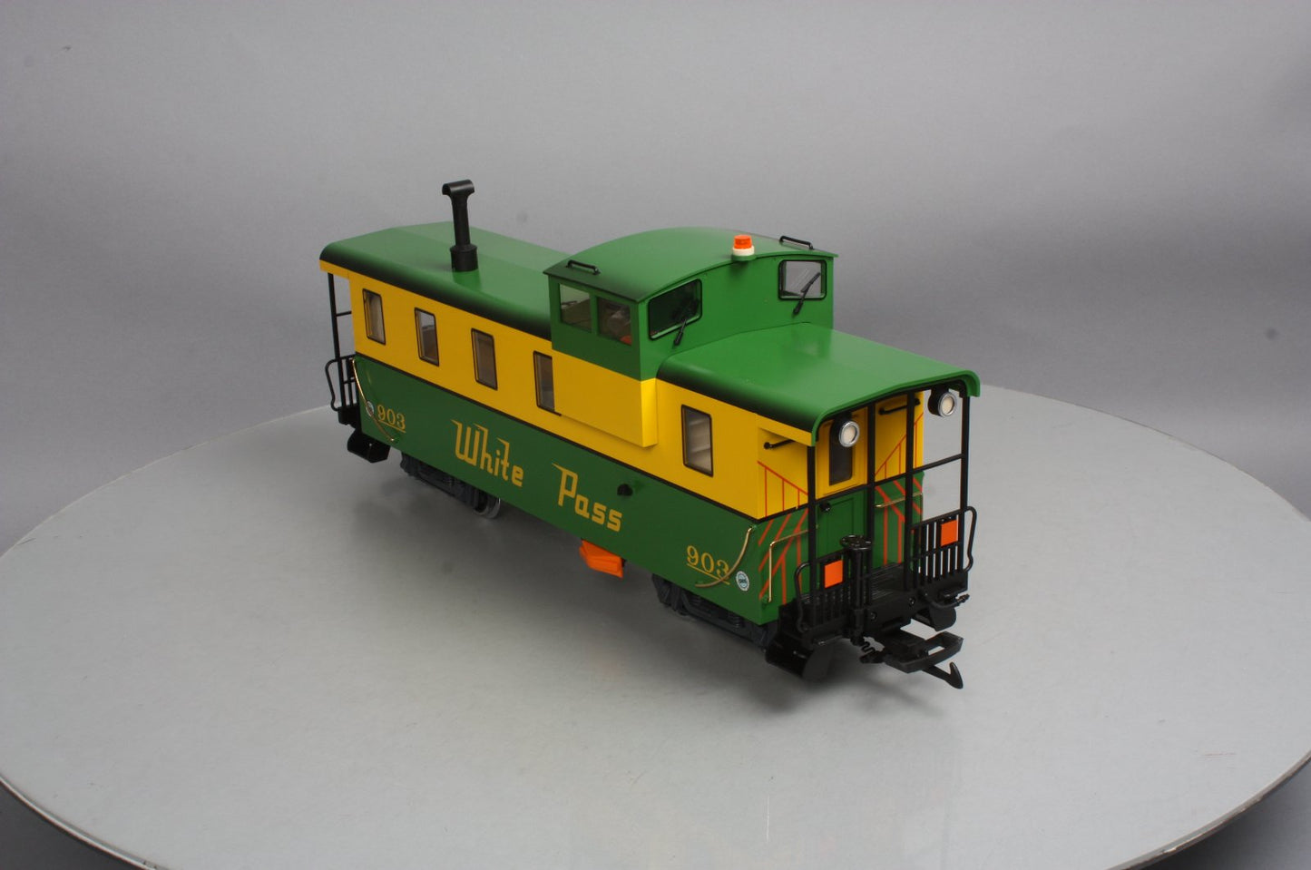 LGB 42792 G Scale White Pass Steel Caboose (Metal Wheels)