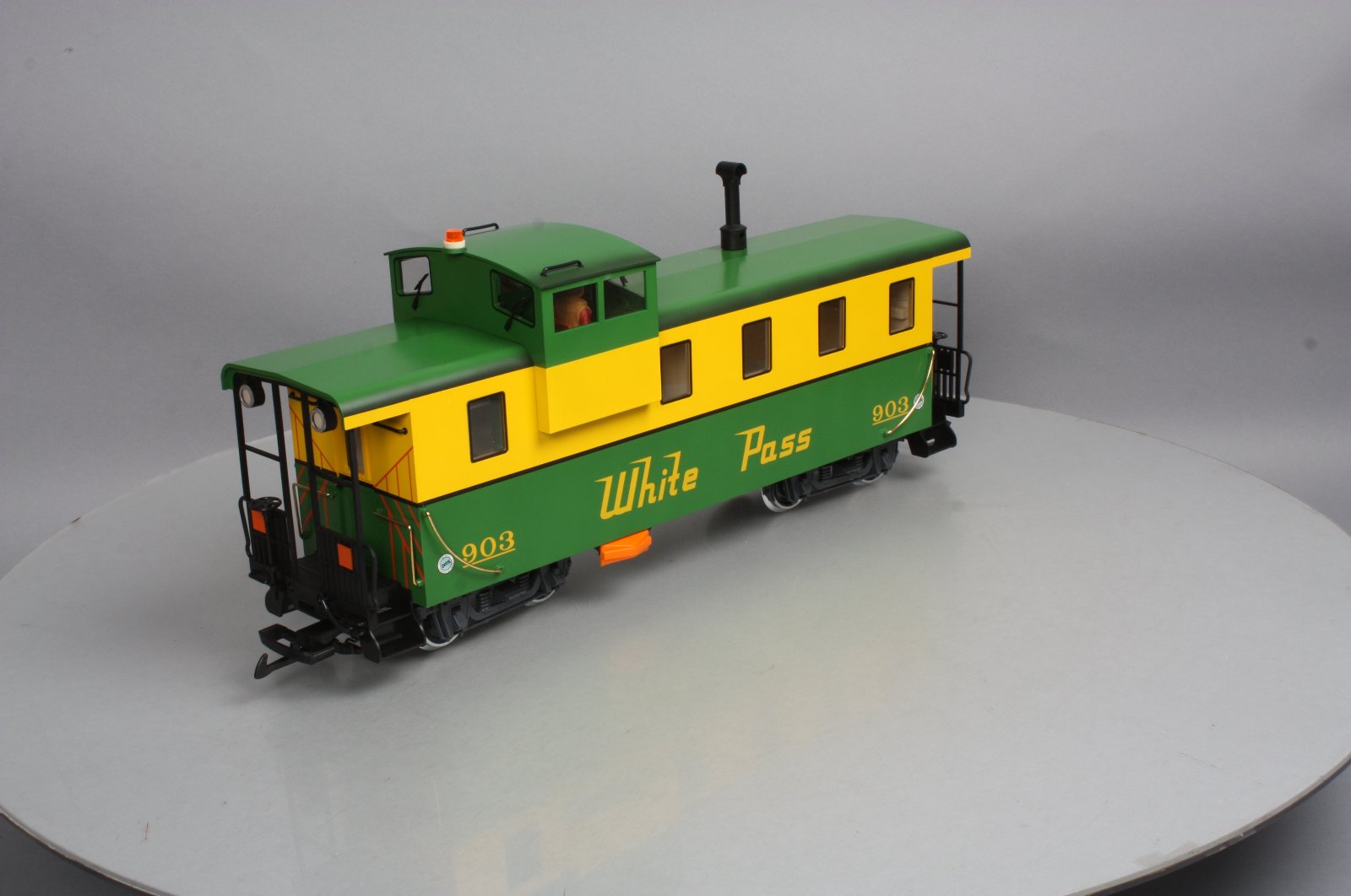 LGB 42792 G Scale White Pass Steel Caboose (Metal Wheels)