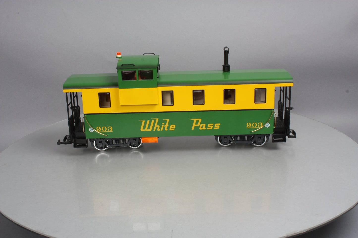 LGB 42792 G Scale White Pass Steel Caboose (Metal Wheels)