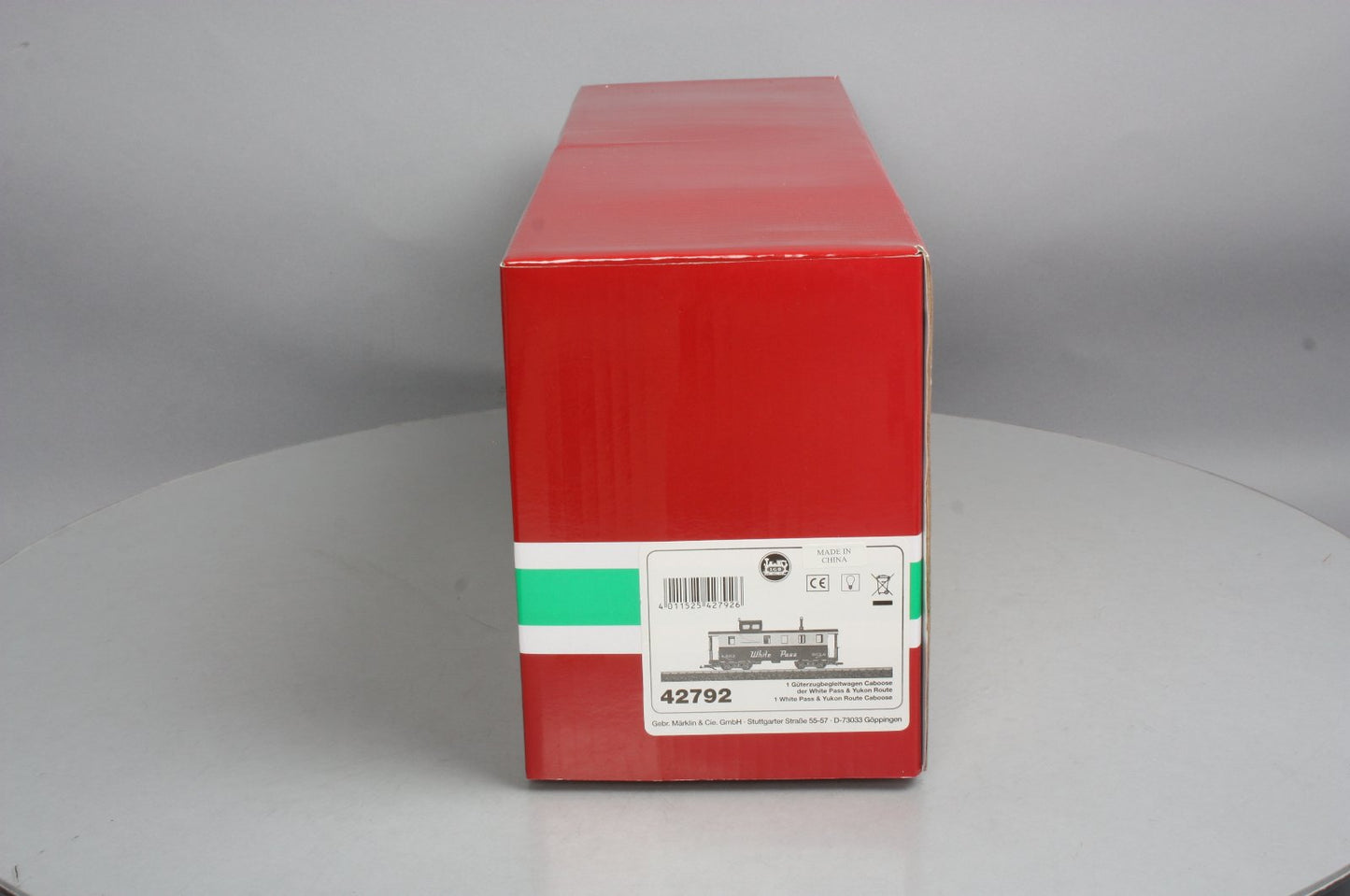 LGB 42792 G Scale White Pass Steel Caboose (Metal Wheels)