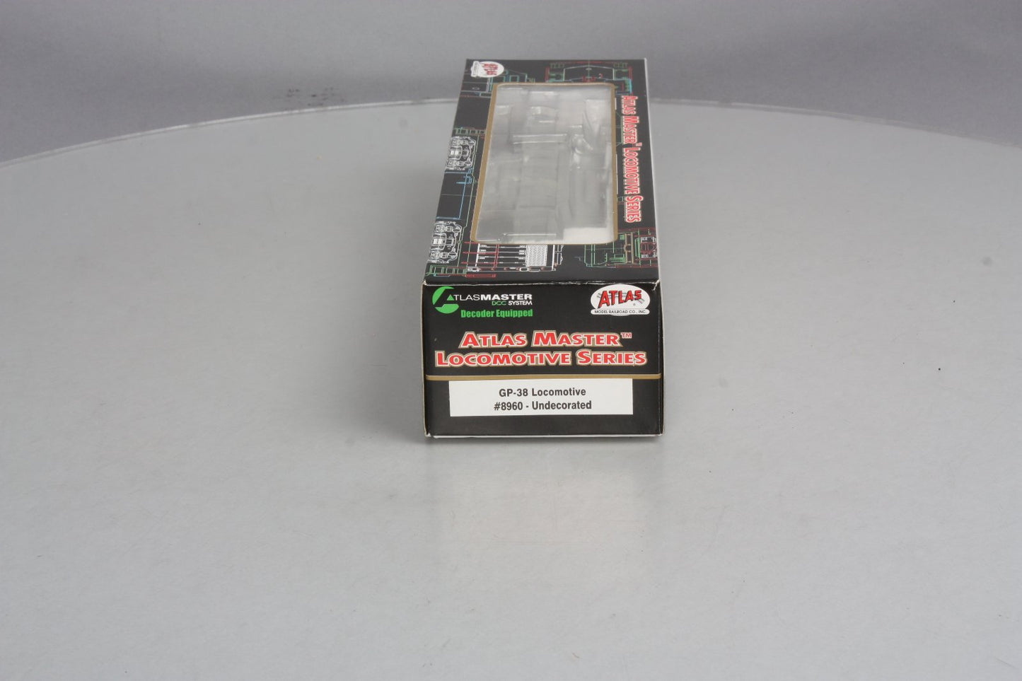 Atlas 8960 HO Scale Undecorated GP38 Low Nose Diesel Locomotive w/DCC