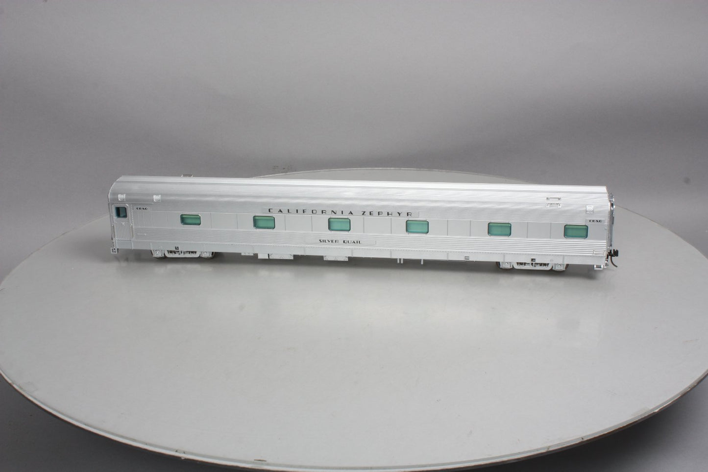 Atlas 3002196-1 O CB&Q Cali Zephyr "Silver Quail" 6-5 Sleeper #451 (2 Rail)