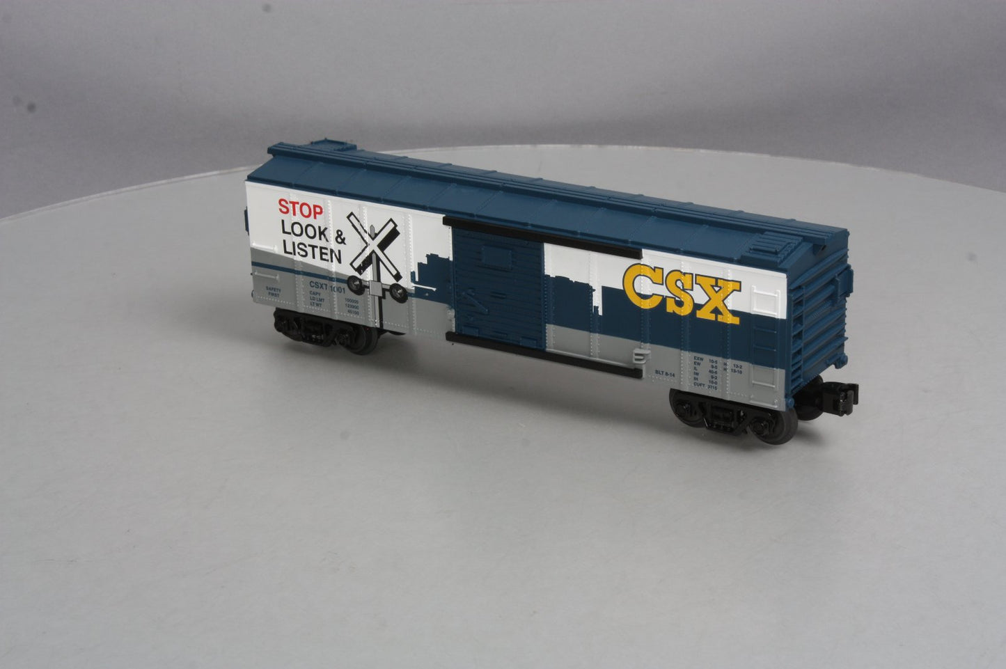 MTH 30-74776 O CSX Boxcar w/Blinking LEDs #1001