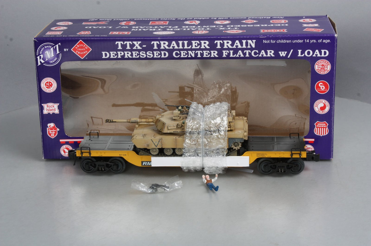 RMT 96699034 RMTX-20104 O Scale Flat Car w/Beep Shell Load (3-Rail)