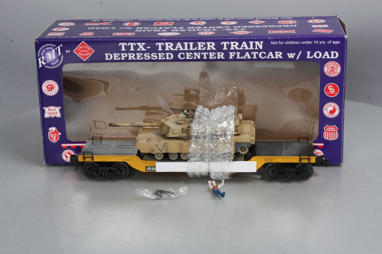 RMT 96699034 RMTX-20104 O Scale Flat Car w/Beep Shell Load (3-Rail)