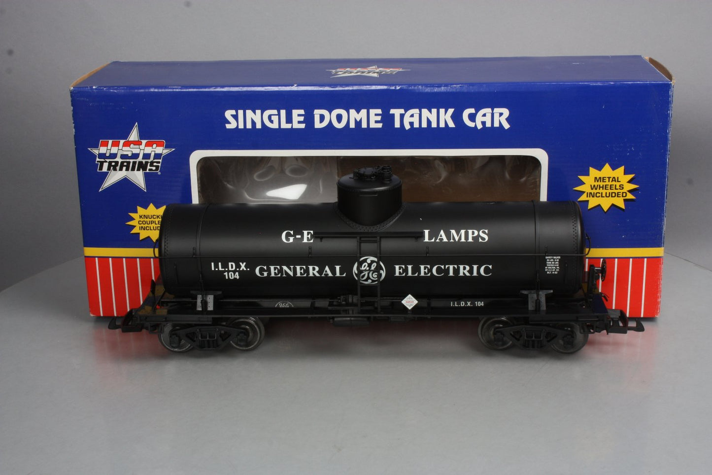 USA Trains R15118 G General Electric 10,000 Gallon Tank Car #104 - Metal Wheels