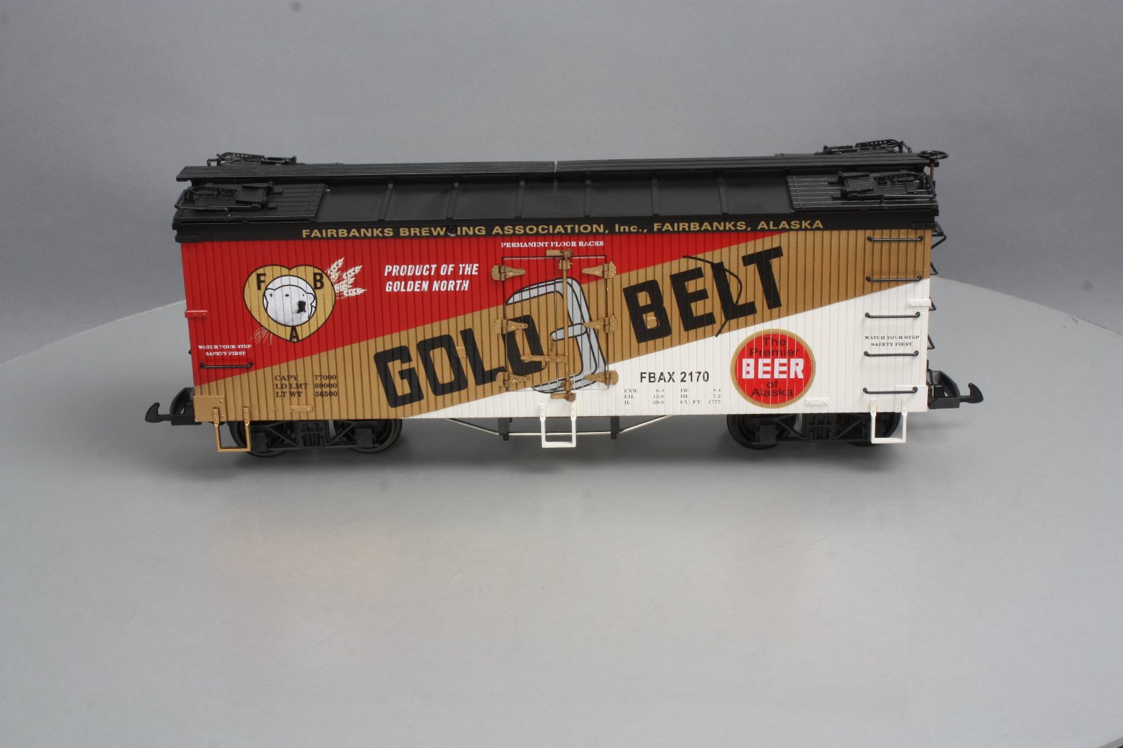 USA Trains 16427 G Scale Golden Belt Refrigerator Car
