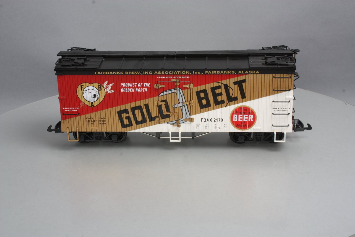 USA Trains 16427 G Scale Golden Belt Refrigerator Car