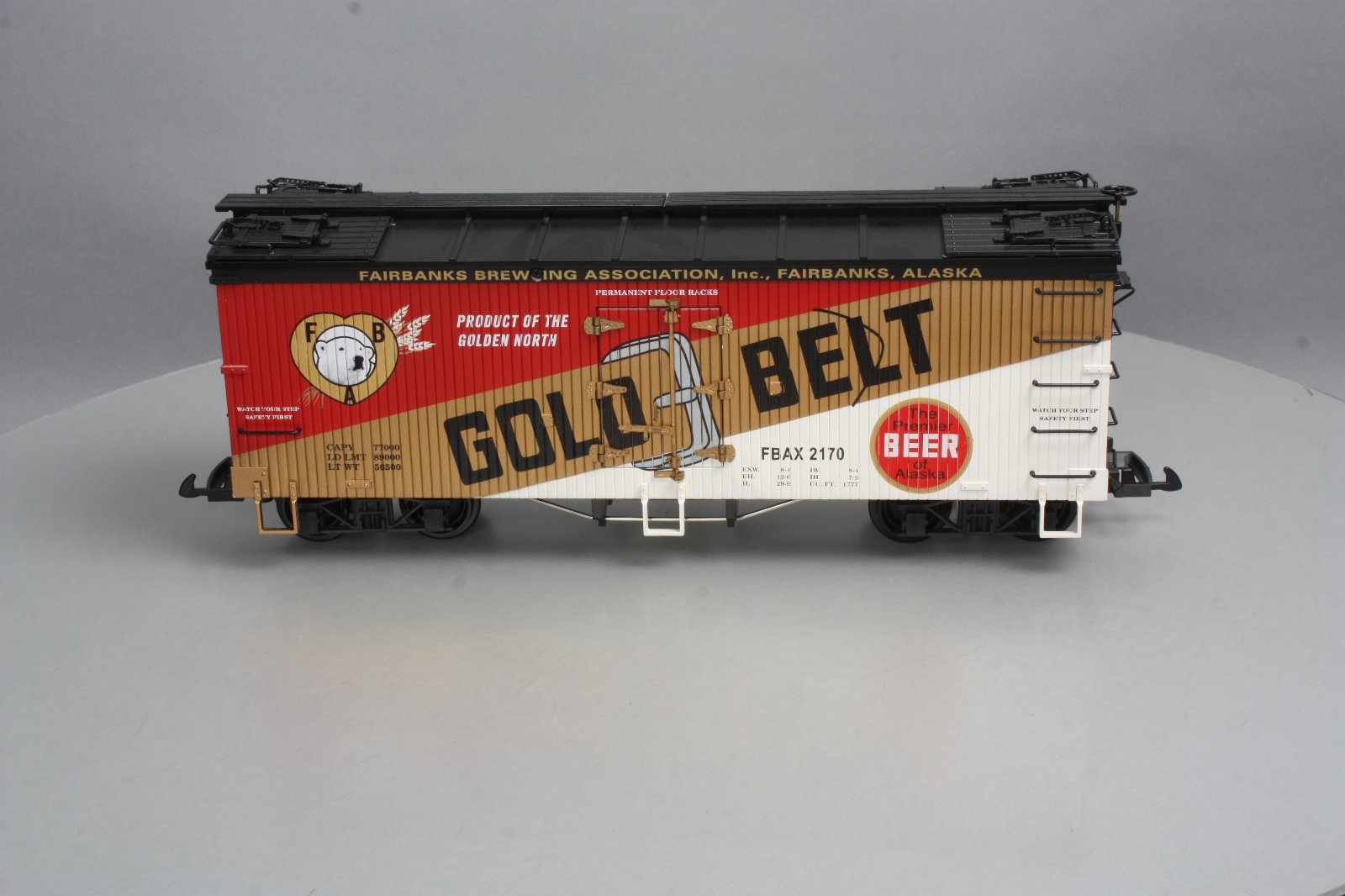 USA Trains 16427 G Scale Golden Belt Refrigerator Car