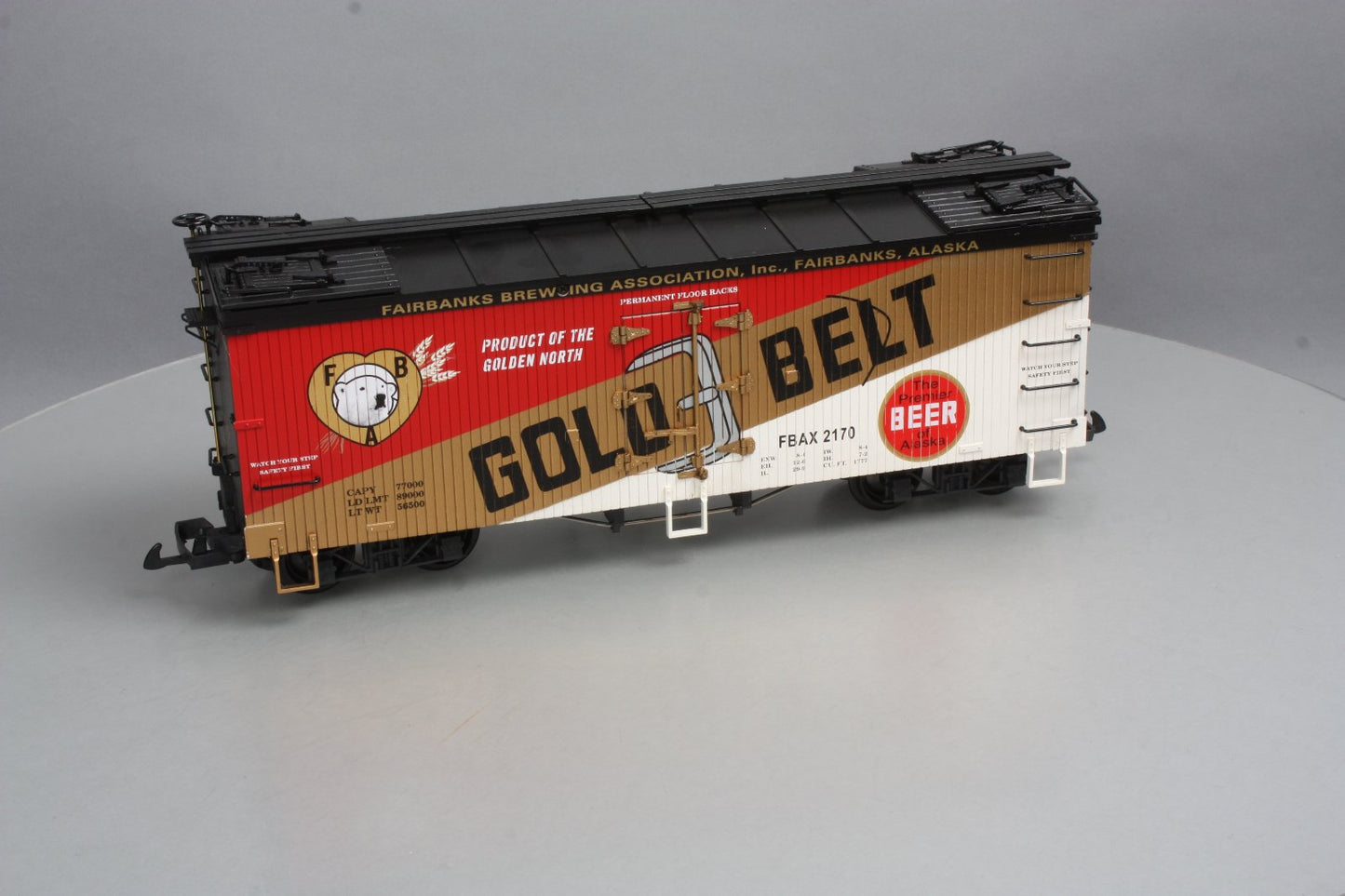 USA Trains 16427 G Scale Golden Belt Refrigerator Car