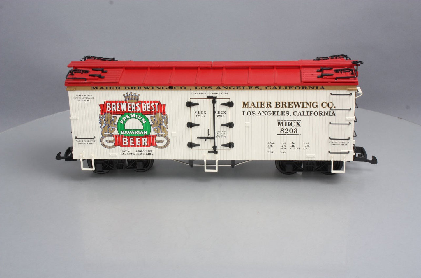 USA Trains 16366 G Scale Brewers' Best Beer Reefer #8203