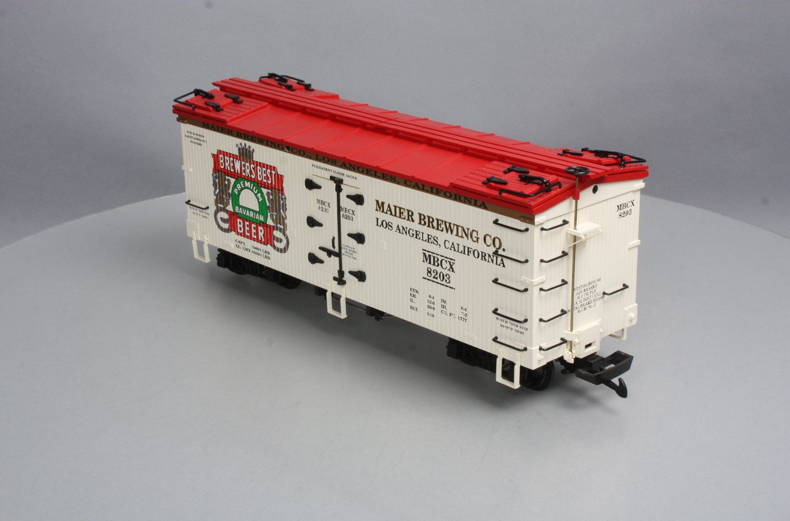 USA Trains 16366 G Scale Brewers' Best Beer Reefer #8203