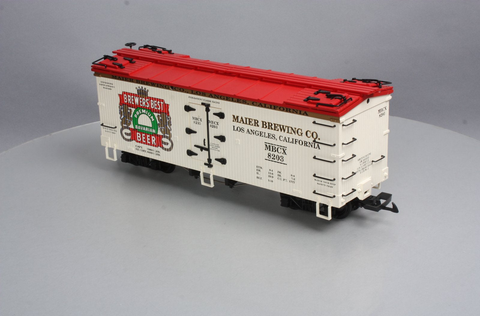 USA Trains 16366 G Scale Brewers' Best Beer Reefer #8203