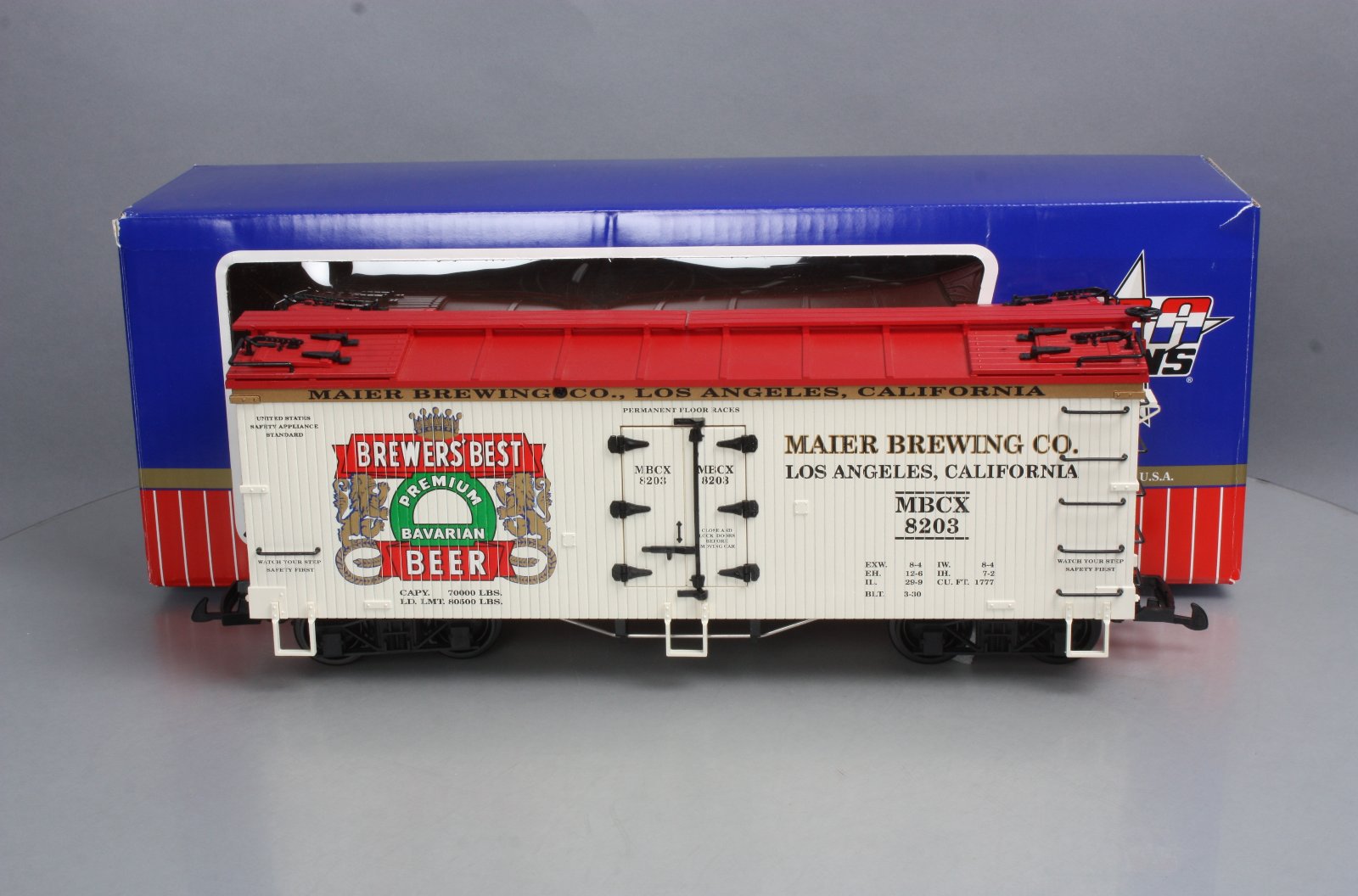 USA Trains 16366 G Scale Brewers' Best Beer Reefer #8203