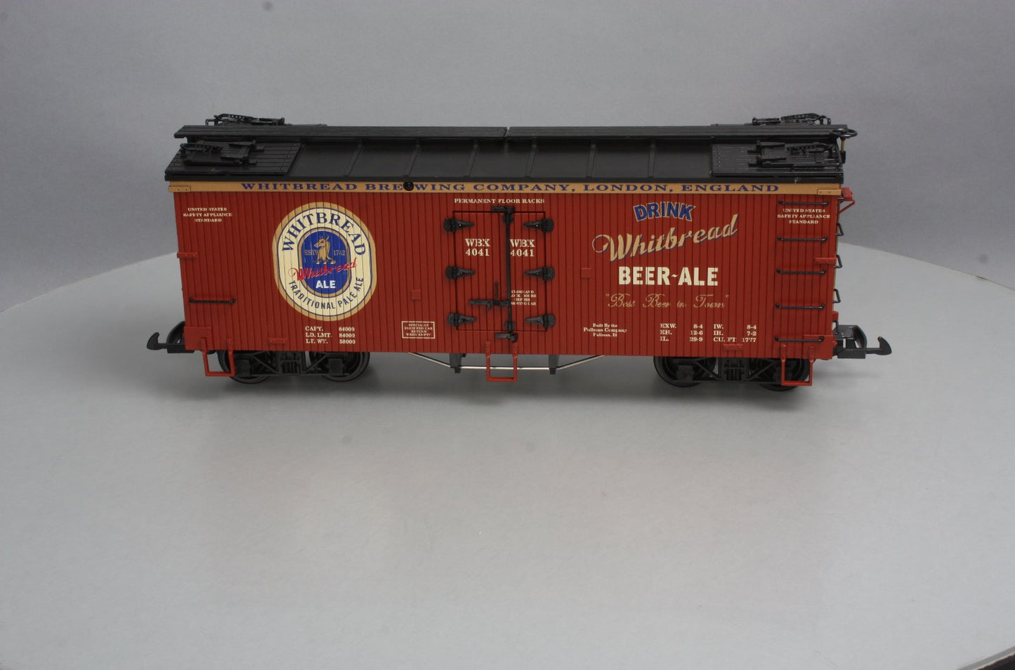 USA Trains 16398 G Scale Whitebread Pale Ale Refrigerator Car