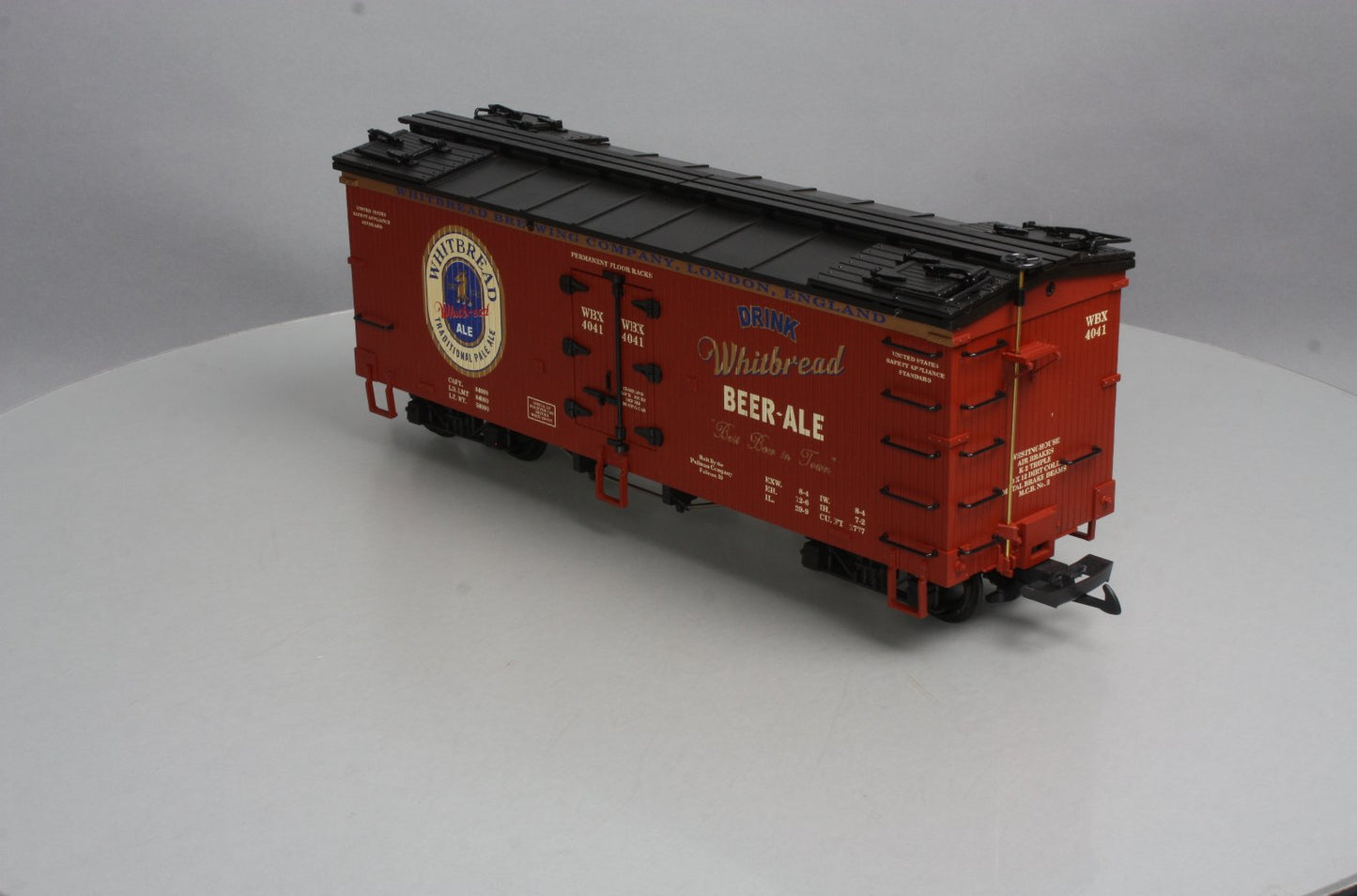USA Trains 16398 G Scale Whitebread Pale Ale Refrigerator Car