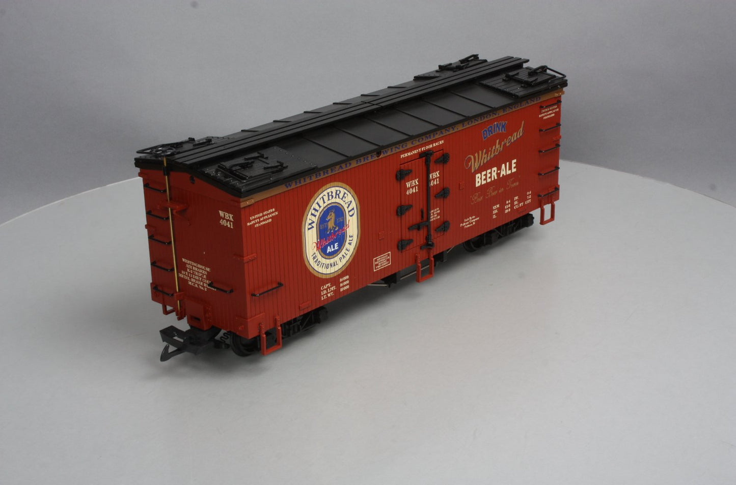 USA Trains 16398 G Scale Whitebread Pale Ale Refrigerator Car
