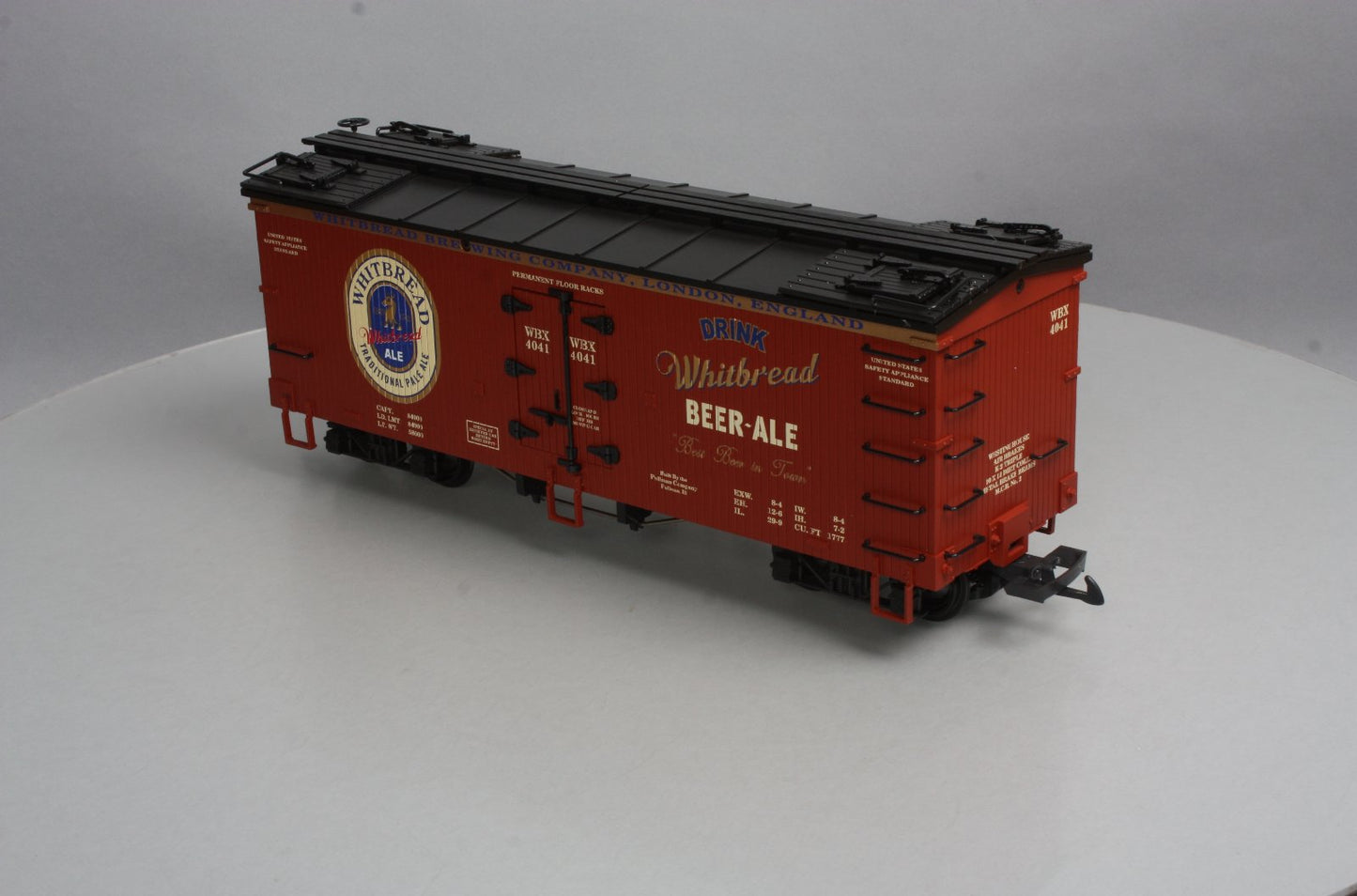 USA Trains 16398 G Scale Whitebread Pale Ale Refrigerator Car