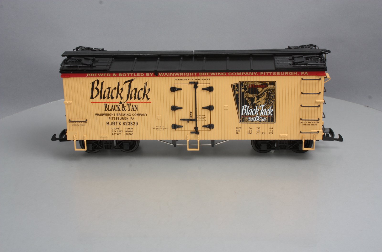 USA Trains 16381 G Scale Black Jack Refrigerator Car
