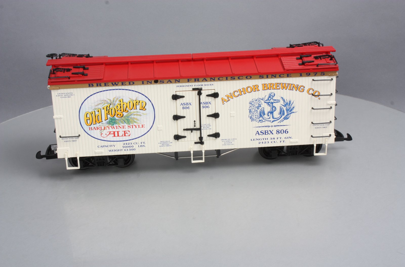 USA Trains 16367 G Scale Old Foghorn Ale Reefer #806