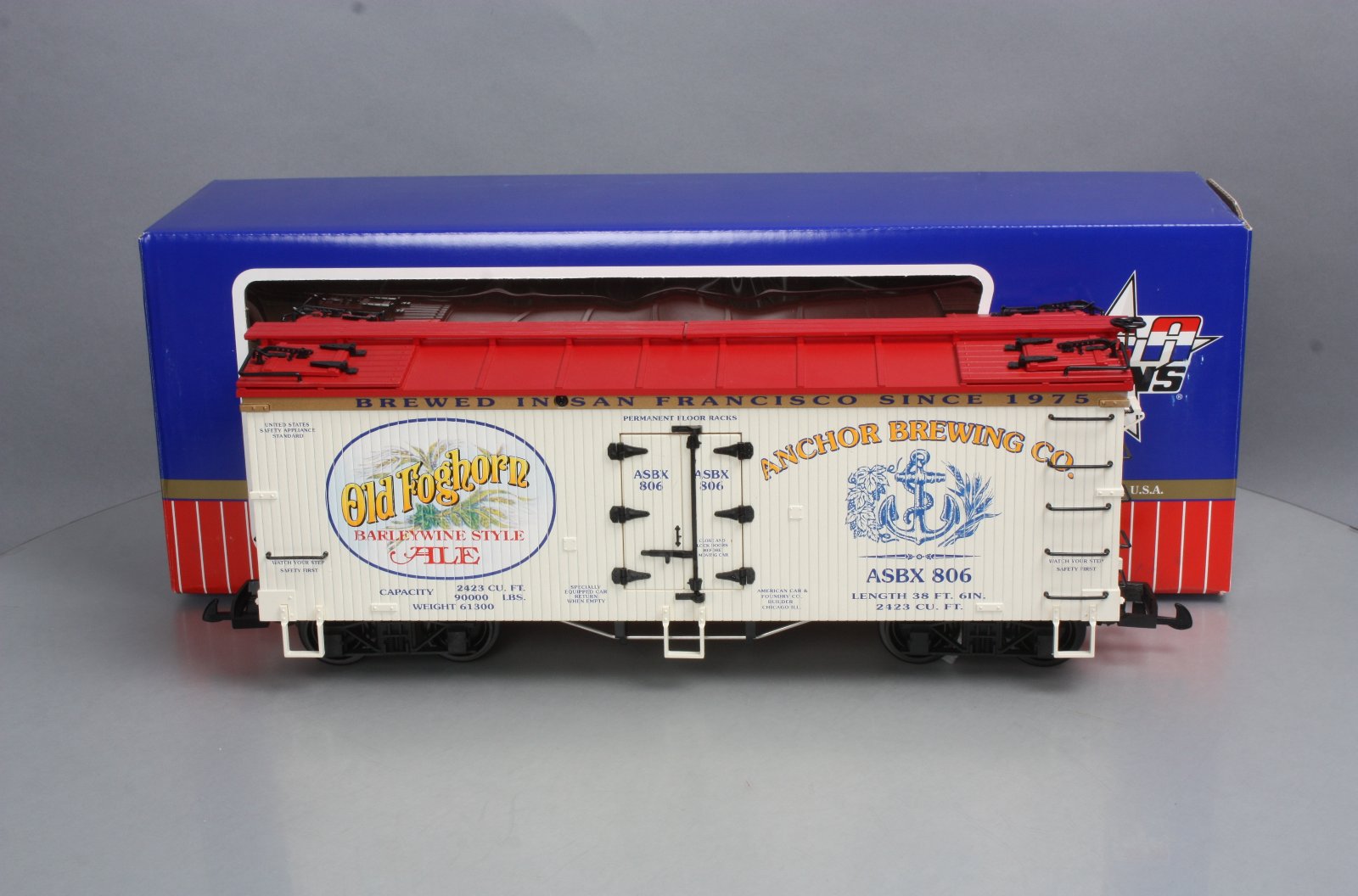 USA Trains 16367 G Scale Old Foghorn Ale Reefer #806