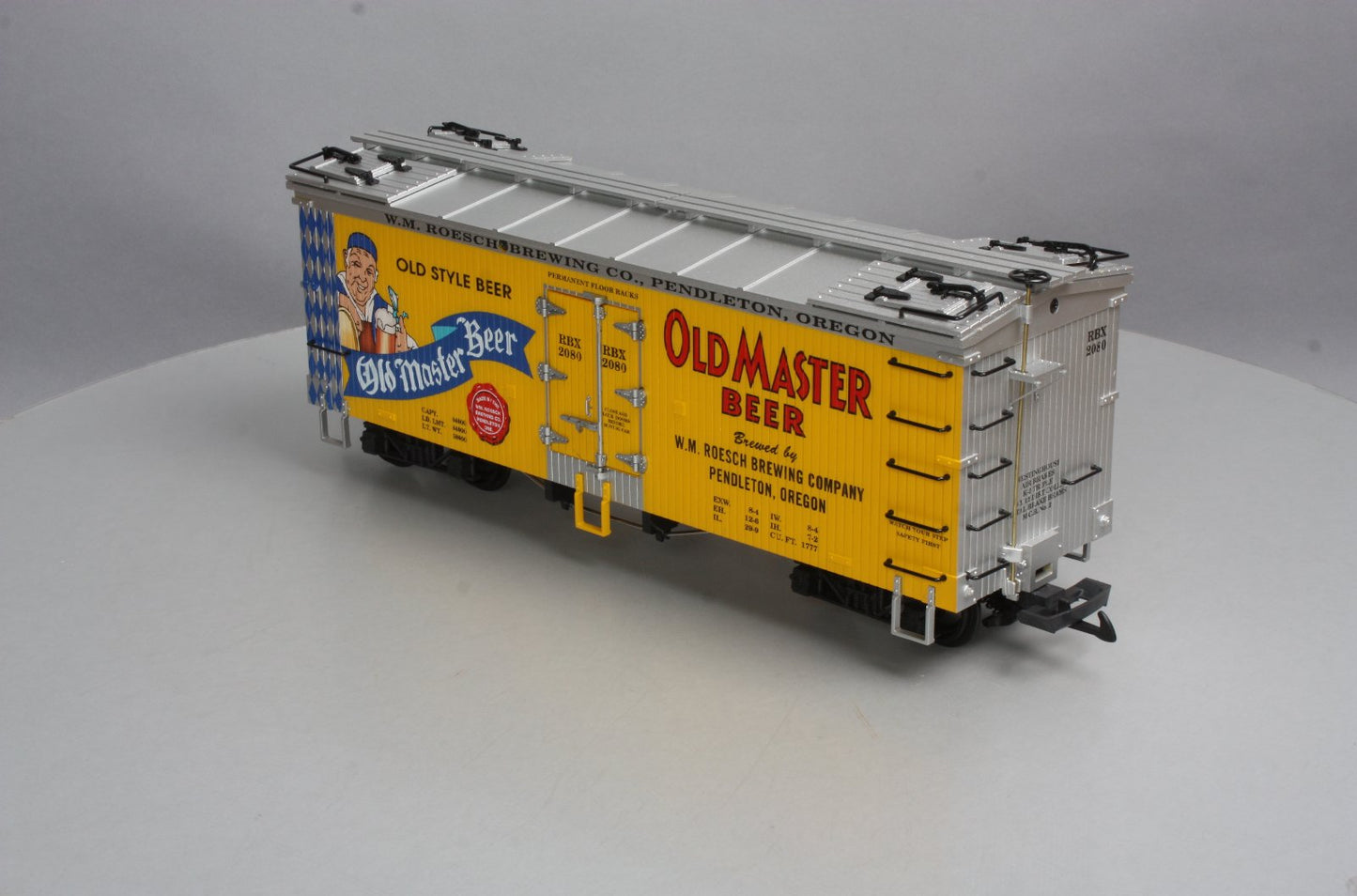USA Trains 16444 G Scale Old Master Beer Reefer #2080