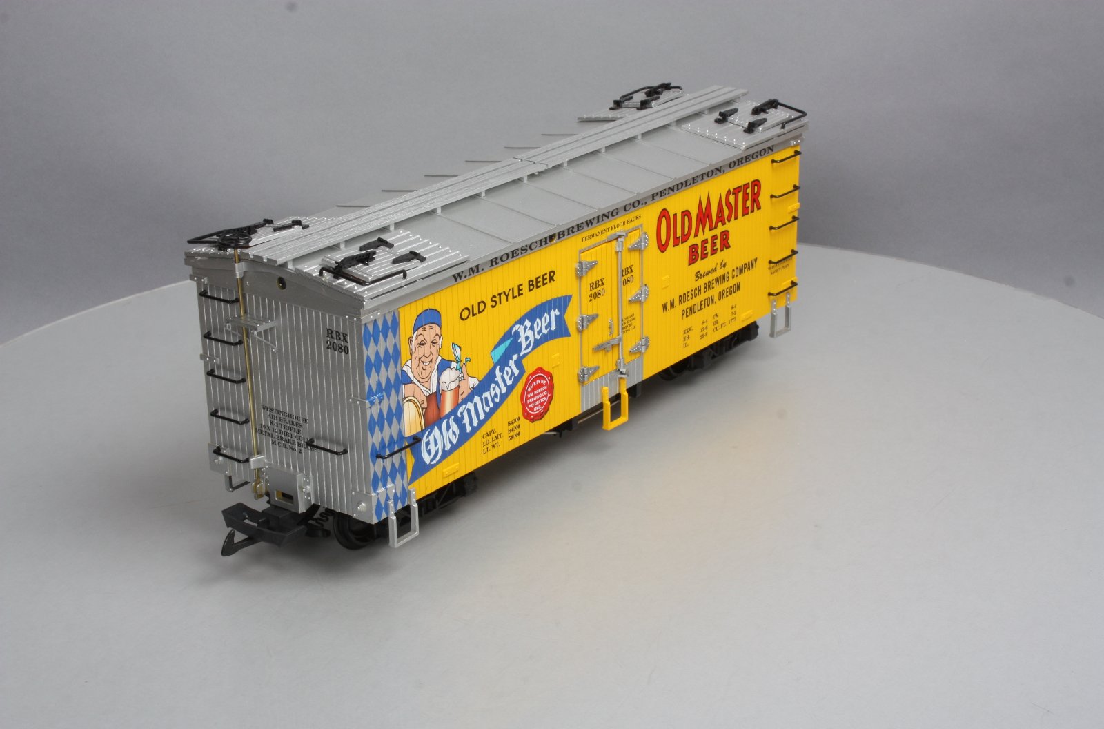 USA Trains 16444 G Scale Old Master Beer Reefer #2080