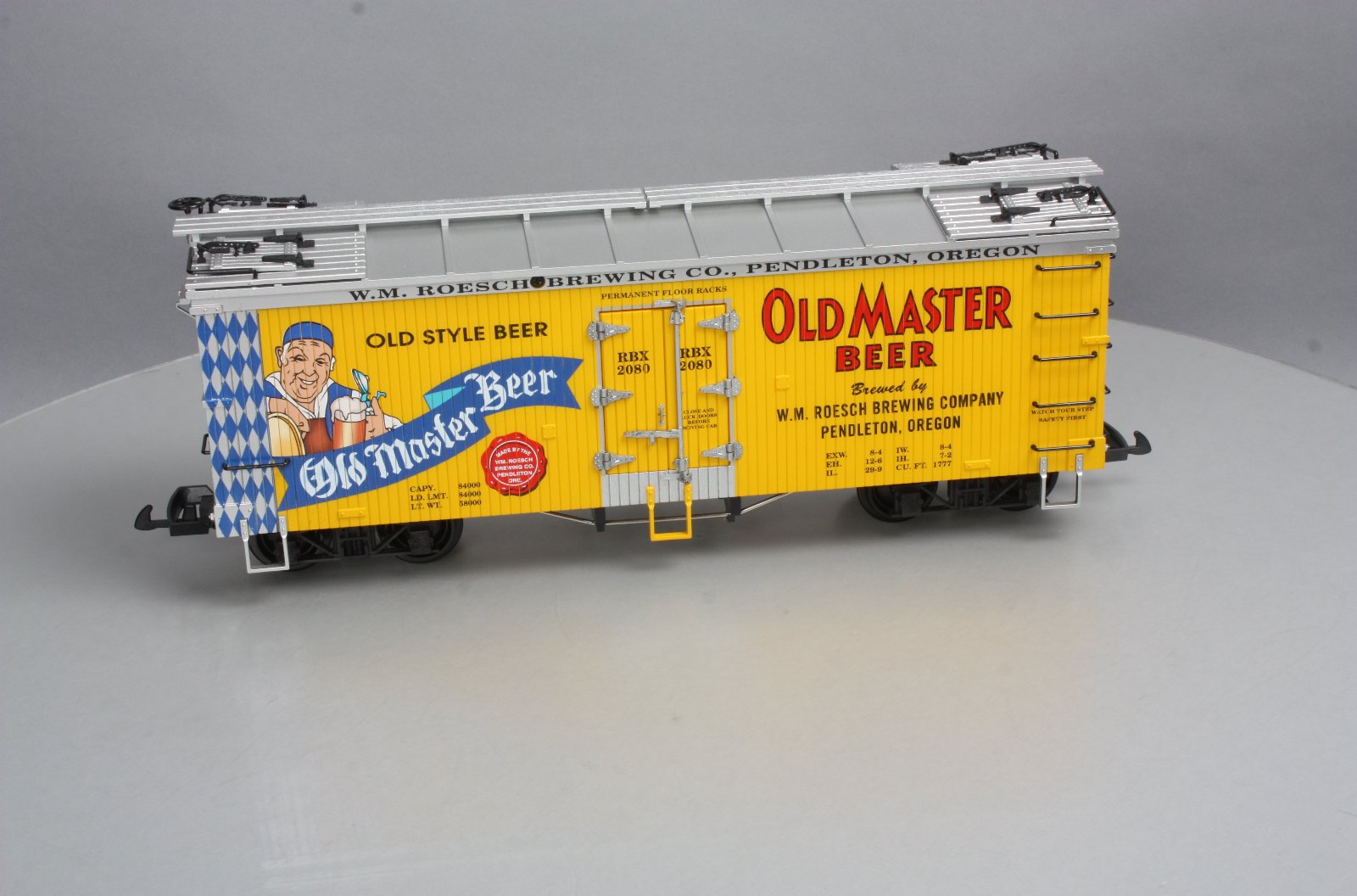 USA Trains 16444 G Scale Old Master Beer Reefer #2080