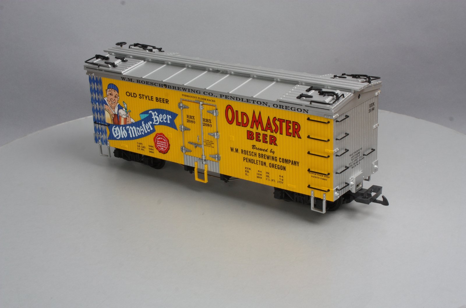 USA Trains 16444 G Scale Old Master Beer Reefer #2080