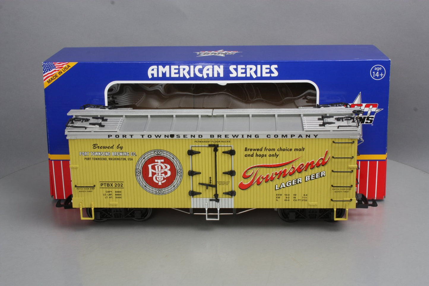 USA Trains R16421 G Scale Townsend Lager Beer Reefer #202