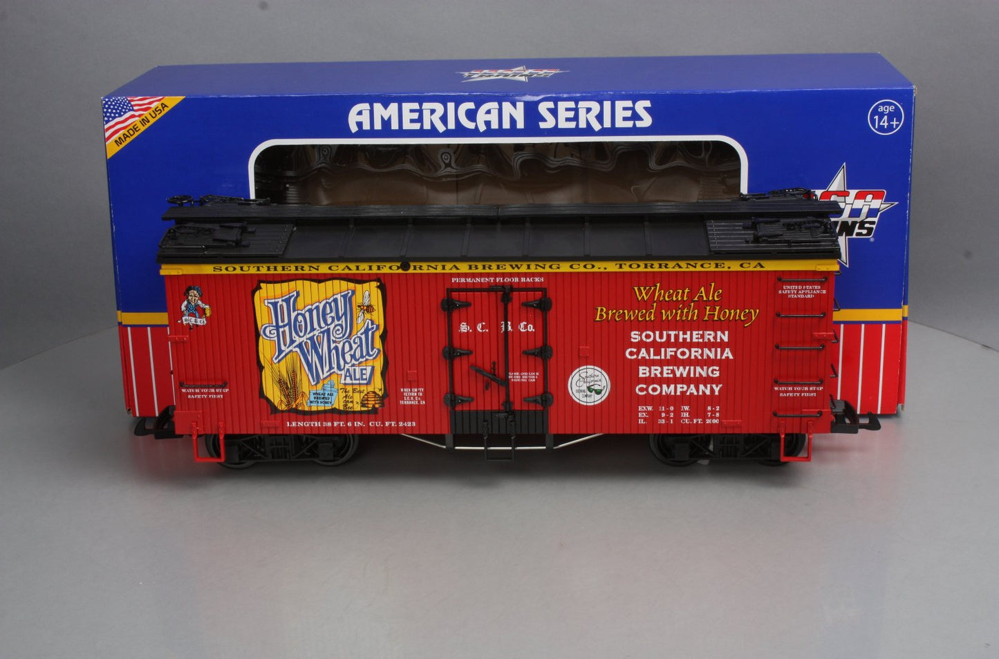 USA Trains R16423 G Scale Honey Wheat Ale Reefer
