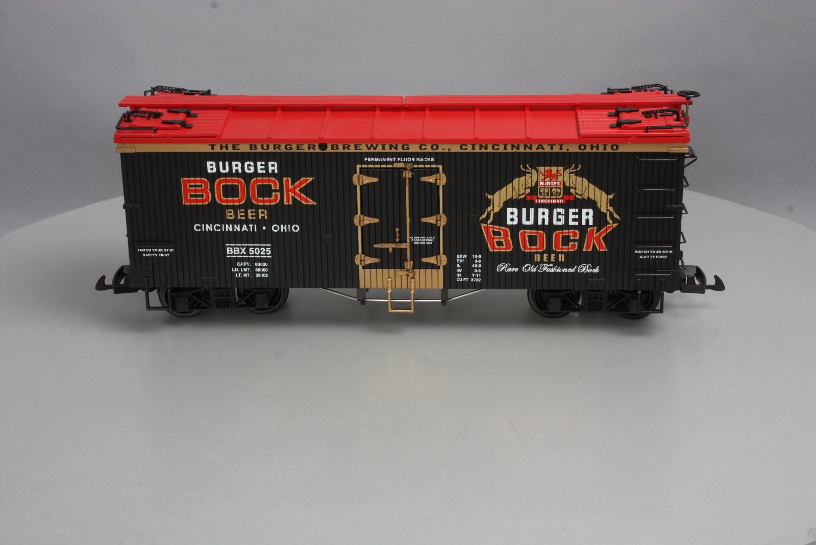USA Trains R16422 G Scale Burger Bock Beer Reefer #5025