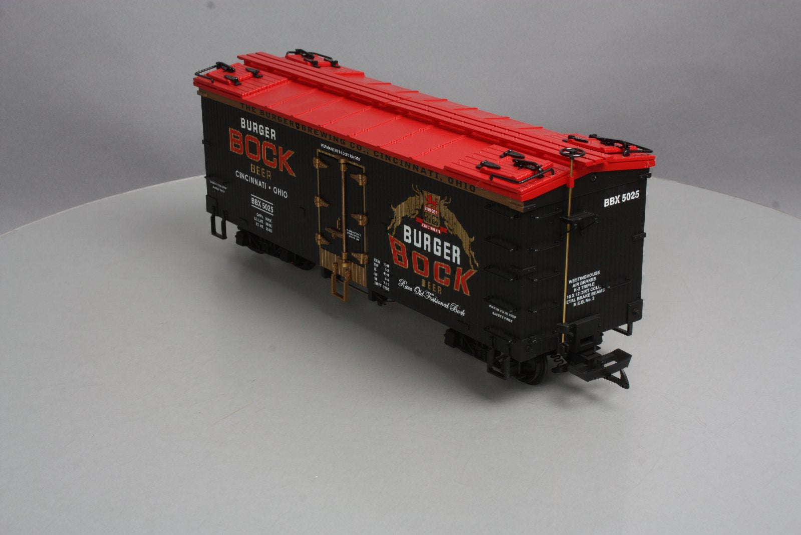 USA Trains R16422 G Scale Burger Bock Beer Reefer #5025