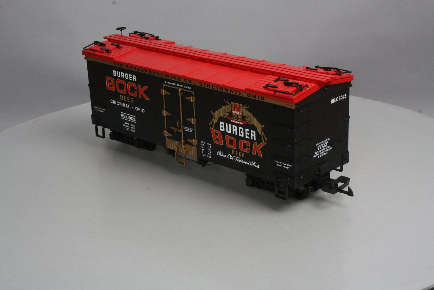 USA Trains R16422 G Scale Burger Bock Beer Reefer #5025